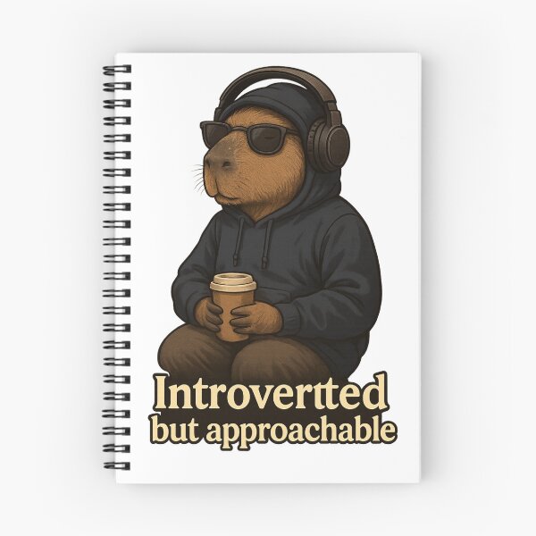 Item preview, Capybara – “Introverted but approachable” designed and sold by Capybarastore_77.