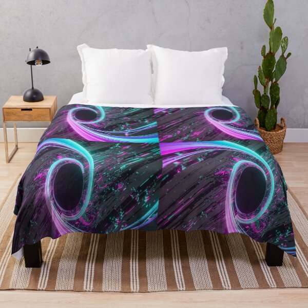 Item preview, Abstract Futuristic Trippy Hole, Turquoise Violet And Pink designed and sold by SilentSpirits.