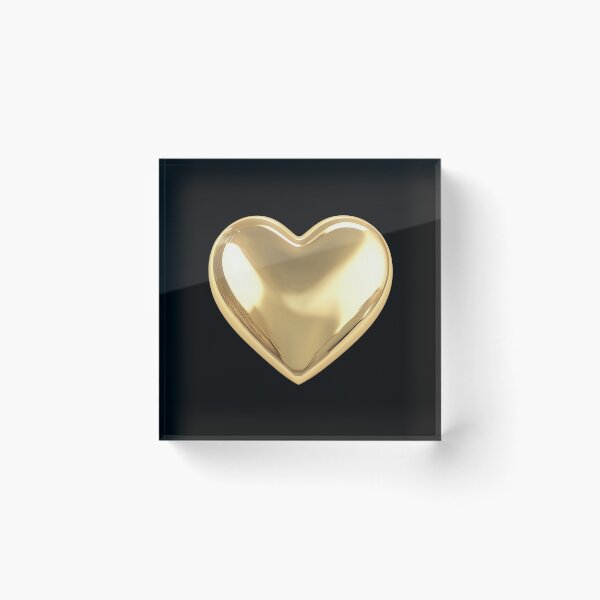 Item preview, Shiny Heart of Gold – Minimal Metallic Love Design designed and sold by Spaabus.