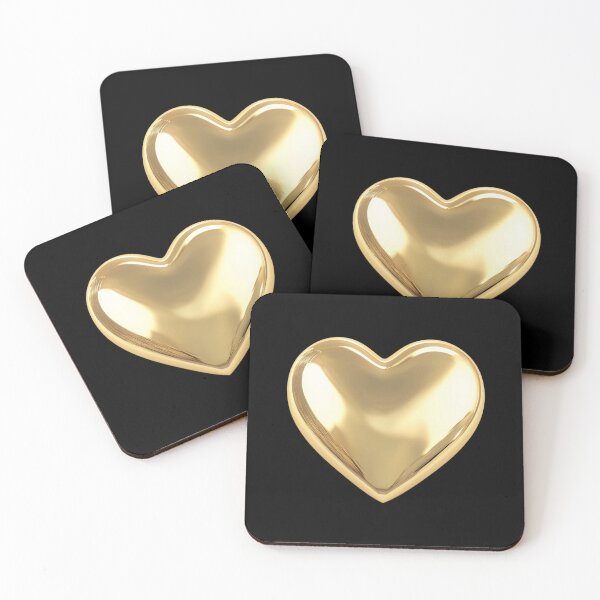 Item preview, Shiny Heart of Gold – Minimal Metallic Love Design designed and sold by Spaabus.