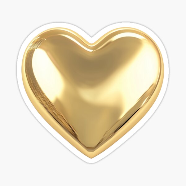 Item preview, Shiny Heart of Gold – Minimal Metallic Love Design designed and sold by Spaabus.
