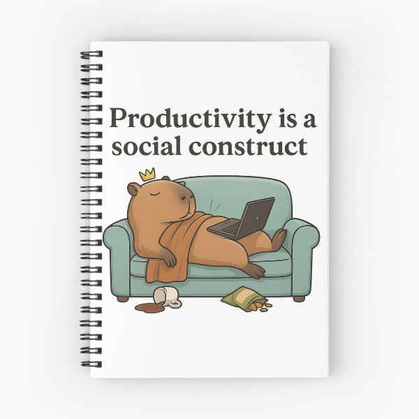 Item preview, Sloth Capybara – “Productivity is a Social Construct” Description: designed and sold by Capybarastore_77.