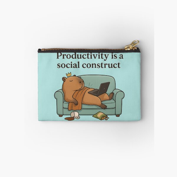 Item preview, Sloth Capybara – “Productivity is a Social Construct” Description: designed and sold by Capybarastore_77.
