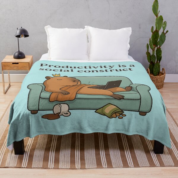 Item preview, Sloth Capybara – “Productivity is a Social Construct” Description: designed and sold by Capybarastore_77.