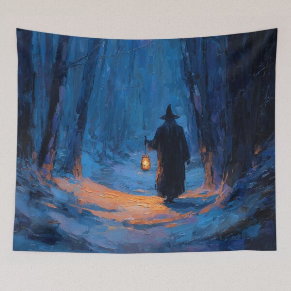 Item preview, Wandering Wizard with Lantern in Snow designed and sold by Rtymer.