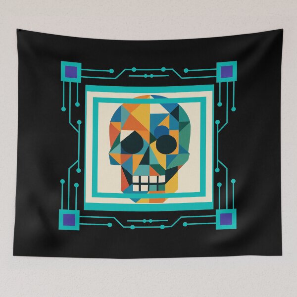 Item preview, Abstract Geometric Skull designed and sold by II IRONSKULLS II.