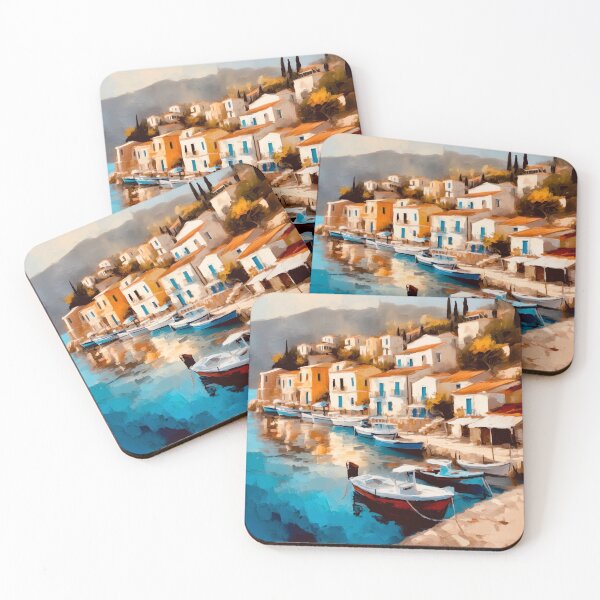 Item preview, Fiskardo harbour designed and sold by Island Art Studios.