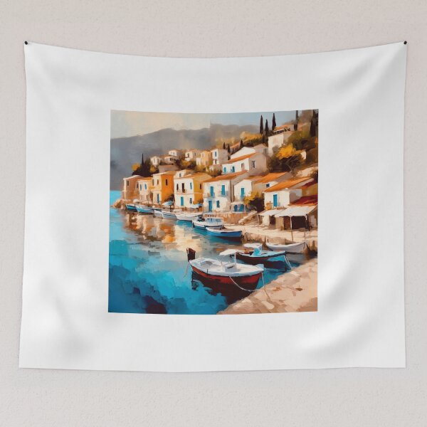 Item preview, Fiskardo harbour designed and sold by Island Art Studios.