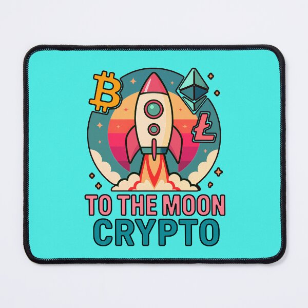 Item preview, To the Moon Crypto – Rocket Launch Sunset Design designed and sold by BitCrop.