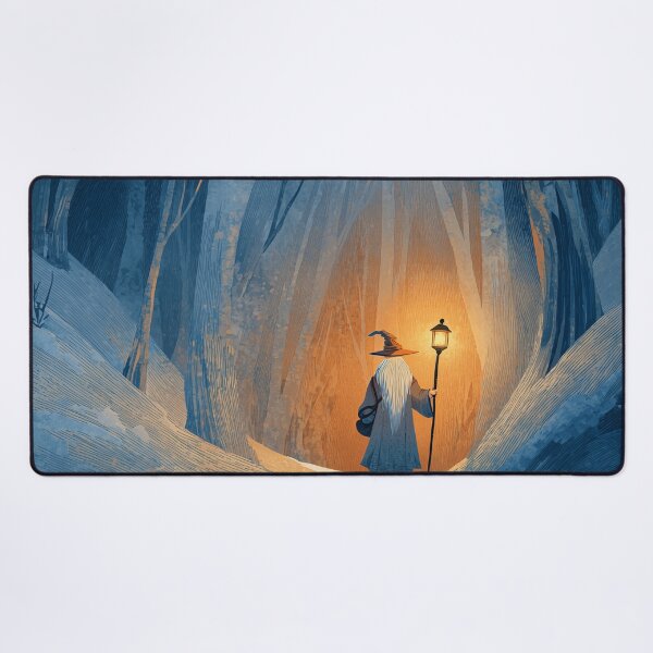 Item preview, Wandering Wizard with Lantern in Snow designed and sold by Rtymer.