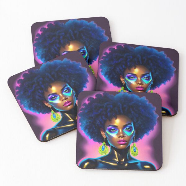 Item preview, Afro Galaxy Visions – Starlit Souls: Digital Art of Modern Woman designed and sold by FilMate.