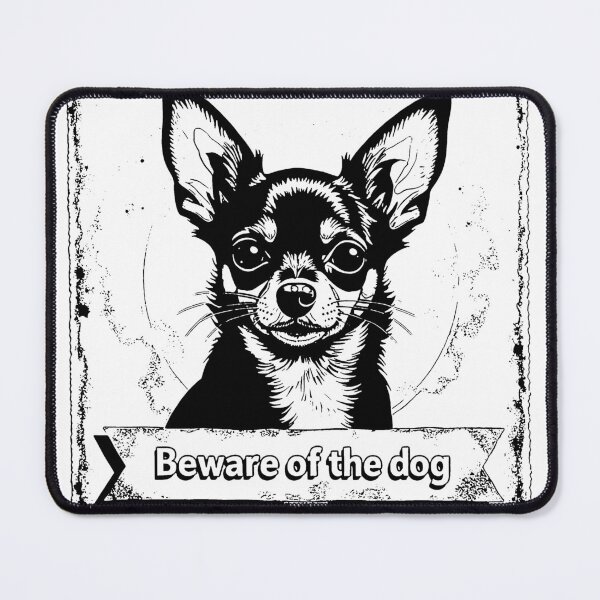 Item preview, Chihuahua, Beware of the dog, black and white designed and sold by barbastyle.