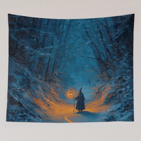 Item preview, Wandering Wizard with Lantern in Snow designed and sold by Rtymer.