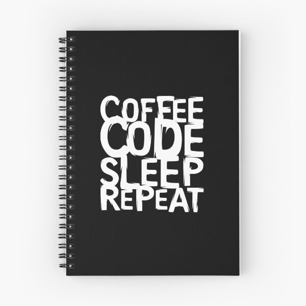 Item preview, coffee code sleep and repeat illustration and font logo designed and sold by AndreMi.