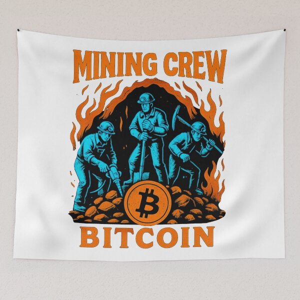 Item preview, Bitcoin Mining Crew – Crypto Labor Force Design designed and sold by BitCrop.