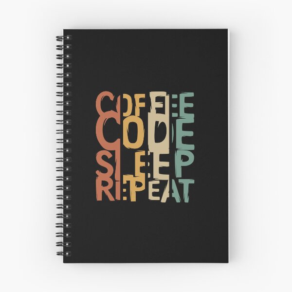 Item preview, vintage coffee code sleep repeat logo designed and sold by AndreMi.
