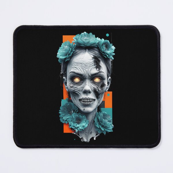 Item preview, Zombie - Undead Girl with Teal Flowers designed and sold by NightTimeJ.