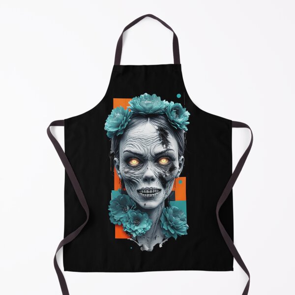 Item preview, Zombie - Undead Girl with Teal Flowers designed and sold by NightTimeJ.