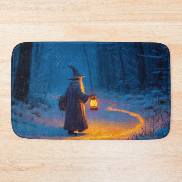 Item preview, Wandering Wizard with Lantern in Snow designed and sold by Rtymer.