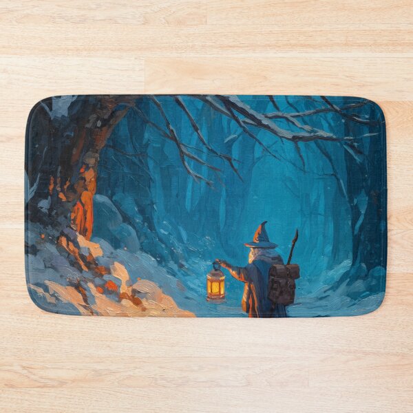 Item preview, Wandering Wizard with Lantern in Snow designed and sold by Rtymer.