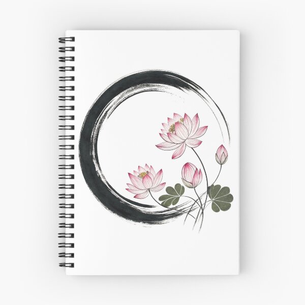 Item preview, Zen circle with lotus flovers , symbols  designed and sold by Lucky 777.