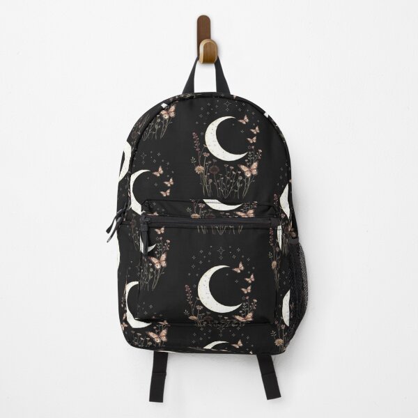 Item preview, Dreamy Night Sky Moon & Butterflies Illustration designed and sold by MiraLumeStudio.