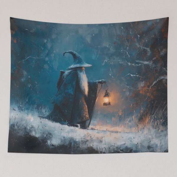 Item preview, Wandering Wizard with Lantern in Snow designed and sold by Rtymer.