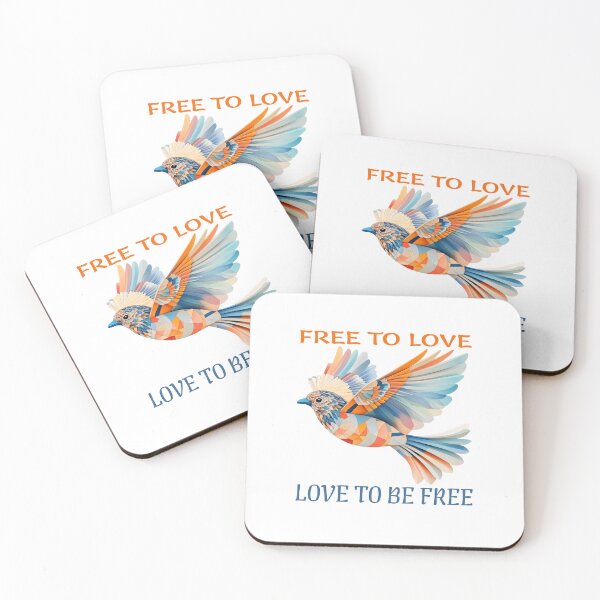 Item preview, Free to Love – Love to Be Free | Colorful Bird Freedom Quote Design designed and sold by NEXARZ.