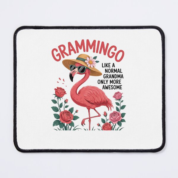 Item preview, Whimsical Flamingo Grandma T-Shirt – Retro Tropical Bird with Flowers and Hat – Cute Vintage Graphic Shirt Gift for Women designed and sold by KAYDEE01212 ✨.