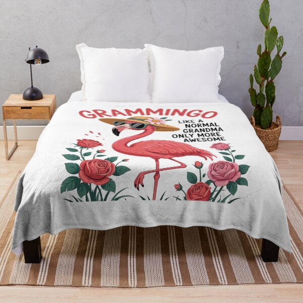 Item preview, Whimsical Flamingo Grandma T-Shirt – Retro Tropical Bird with Flowers and Hat – Cute Vintage Graphic Shirt Gift for Women designed and sold by KAYDEE01212 ✨.