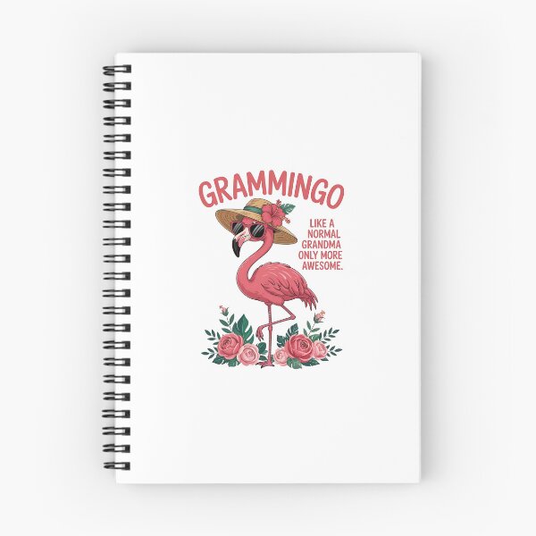 Item preview, Vintage Grammingo Flamingo Tee for Cool Grandmas – Pastel Tropical Bird with Floral Accents – Fun Graphic Shirt for Her designed and sold by KAYDEE01212 ✨.