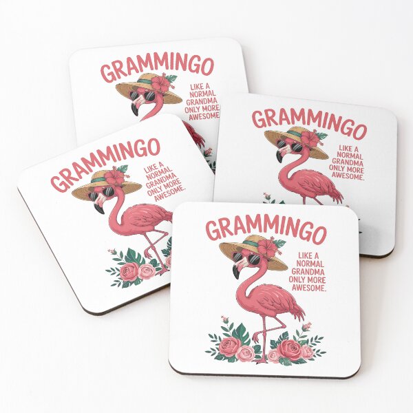 Item preview, Vintage Grammingo Flamingo Tee for Cool Grandmas – Pastel Tropical Bird with Floral Accents – Fun Graphic Shirt for Her designed and sold by KAYDEE01212 ✨.