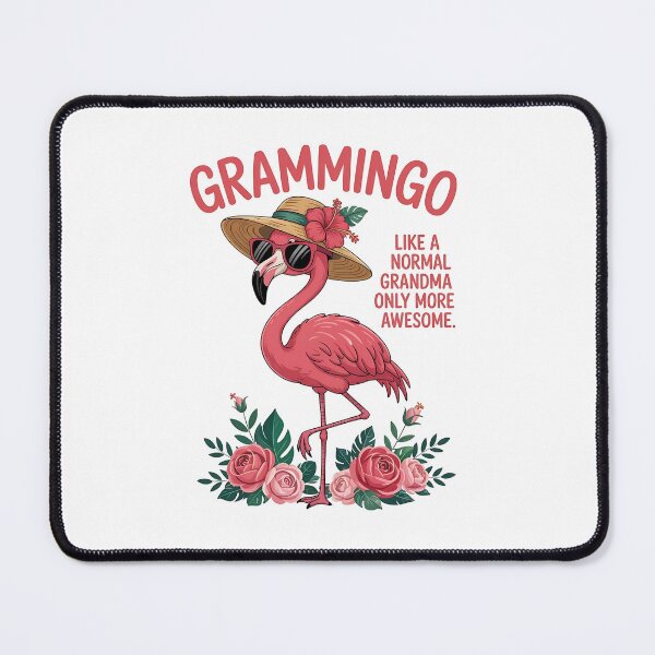 Item preview, Vintage Grammingo Flamingo Tee for Cool Grandmas – Pastel Tropical Bird with Floral Accents – Fun Graphic Shirt for Her designed and sold by KAYDEE01212 ✨.