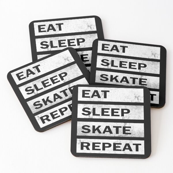 Item preview, Eat Sleep Skate Repeat Distressed Essential T-Shirt designed and sold by IcyCool.