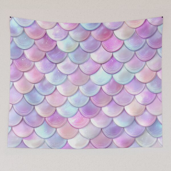 Item preview, Pretty Pink Mermaid Scales designed and sold by WatercolorLane.