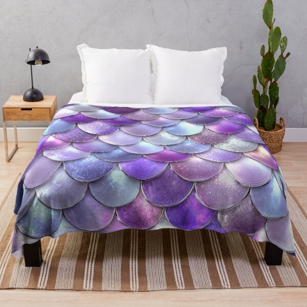 Item preview, Glam Purple Mermaid Scales designed and sold by WatercolorLane.