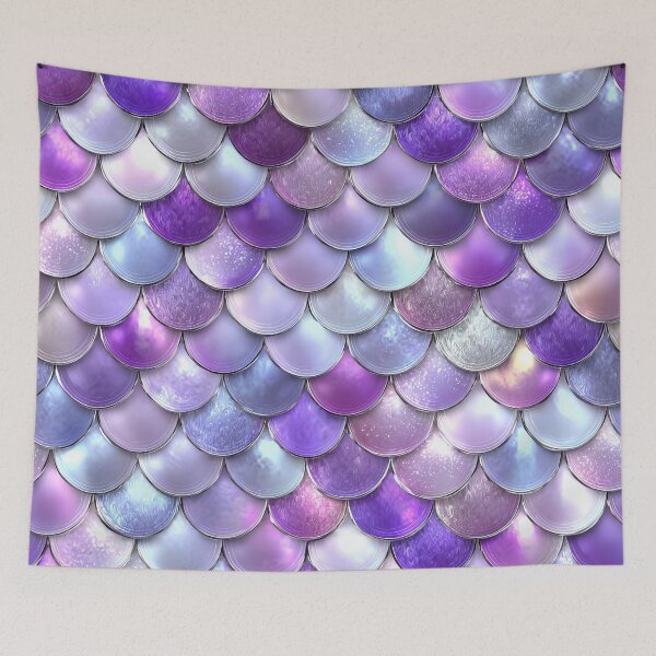 Item preview, Glam Purple Mermaid Scales designed and sold by WatercolorLane.