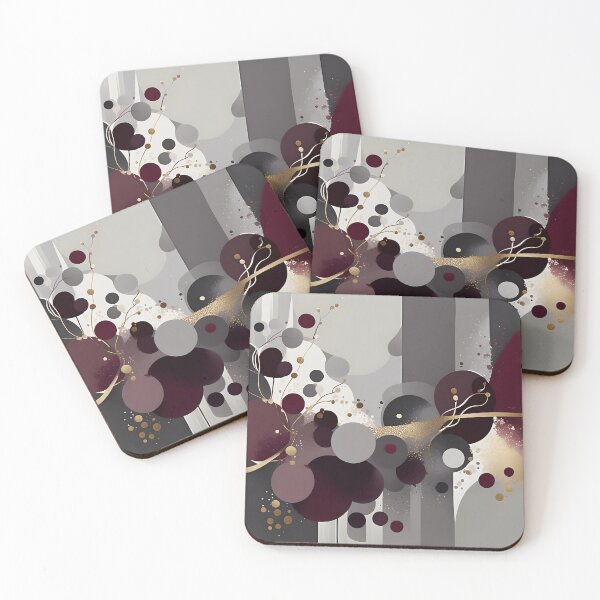 Item preview, Playfulness in shades of grey and burgundy designed and sold by 2-Seraphira.