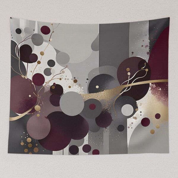 Item preview, Playfulness in shades of grey and burgundy designed and sold by 2-Seraphira.