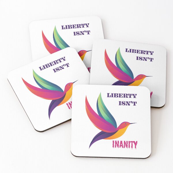 Item preview, Liberty Isn’t Inanity – Bold Colorful Bird Freedom Statement Design designed and sold by NEXARZ.