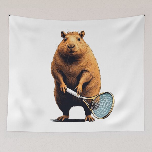 Item preview, Capybara Tennis Player designed and sold by Polarisofficial.