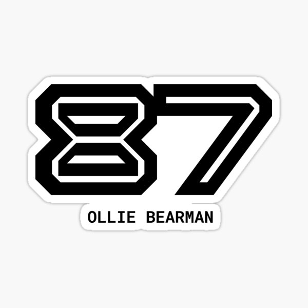 Artikel-Vorschau von Ollie Bearman 87 – Heiße Mädchen lieben Ollie Bearman | Rádio Ciao 1989 Sticker, designt und verkauft von PopGlue.
