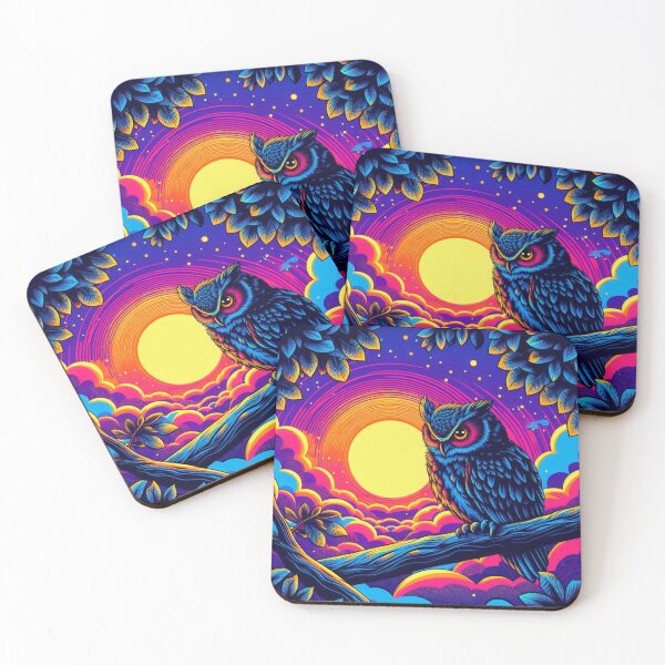 Item preview, Sunset and cute owl  designed and sold by Dogandesighn.