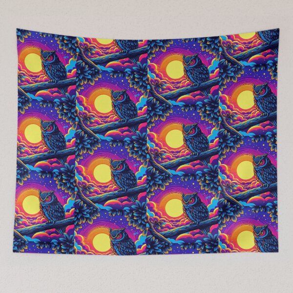 Item preview, Sunset and cute owl  designed and sold by Dogandesighn.