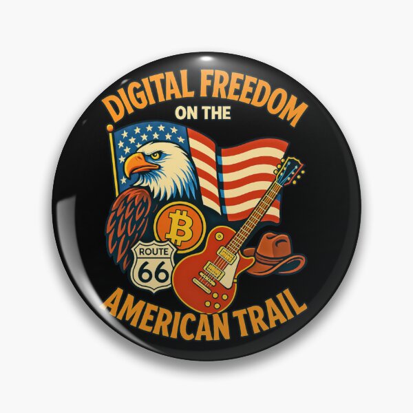 Item preview, Digital Freedom on the American Trail – Crypto Americana Design designed and sold by BitCrop.