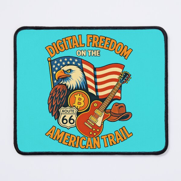 Item preview, Digital Freedom on the American Trail – Crypto Americana Design designed and sold by BitCrop.