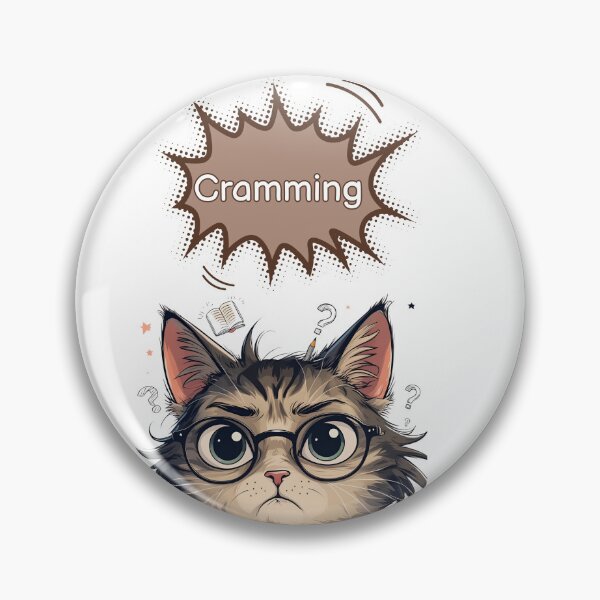 Item preview, Cramming Cat – Study Mood Activated designed and sold by Aya's Graphics.