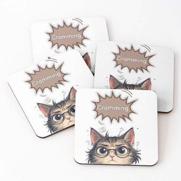 Item preview, Cramming Cat – Study Mood Activated designed and sold by Aya's Graphics.