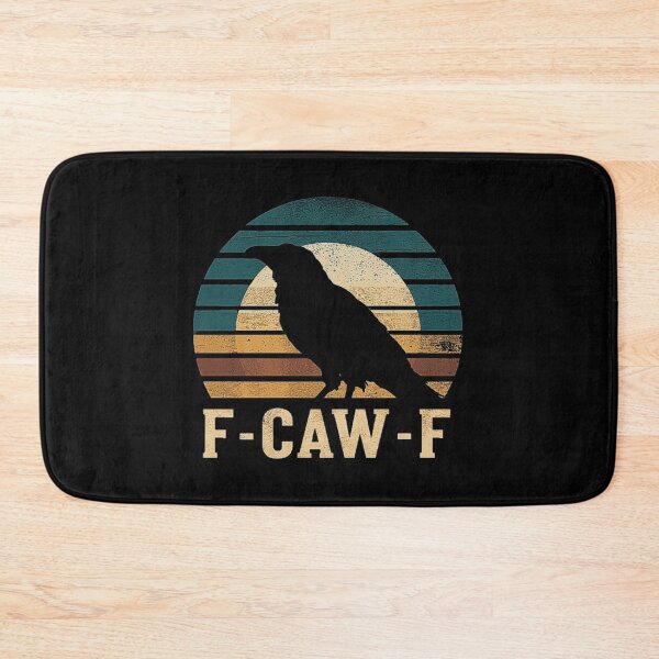Item preview, Vintage Crow Silhouette Design – F-CAW-F Funny Retro Bird Art designed and sold by love3617.