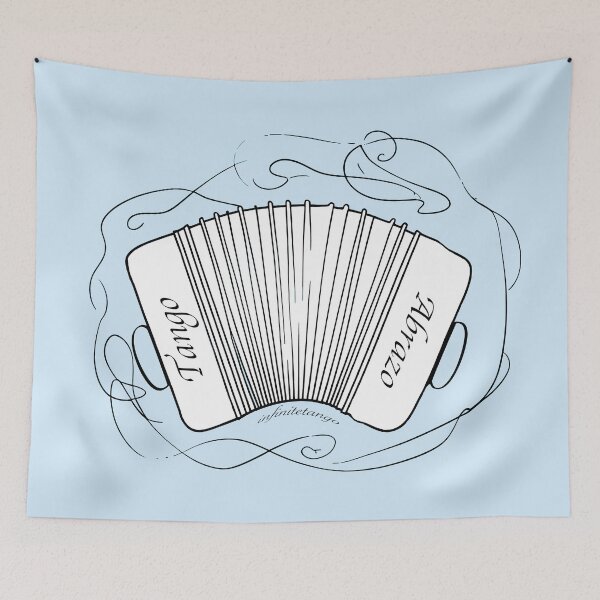 Item preview, Tango Abrazo Bandoneon Line Drawing designed and sold by infinitetango.